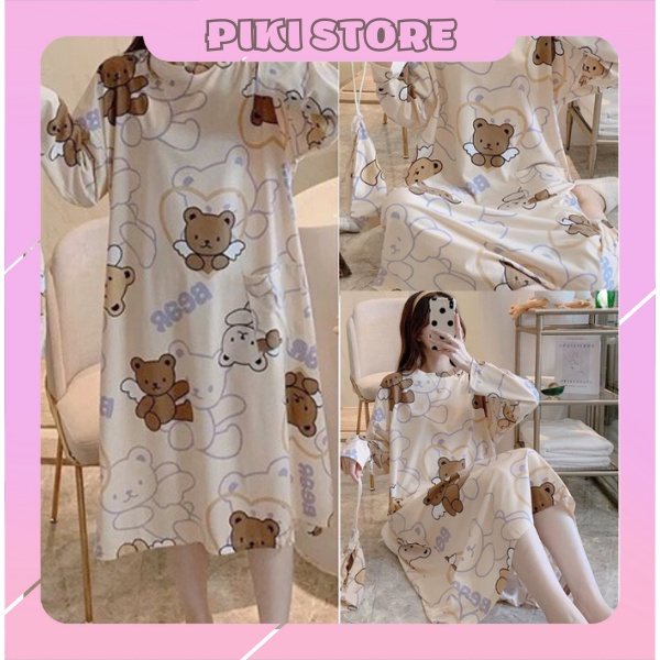 Bộ Ngủ Nữ Dài Tay Pijama , Đầm Ngủ Nữ Mặc Nhà | BigBuy360 - bigbuy360.vn