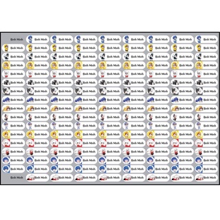 com bo 9 sticker và 4 combo nhãn vở 20 cái