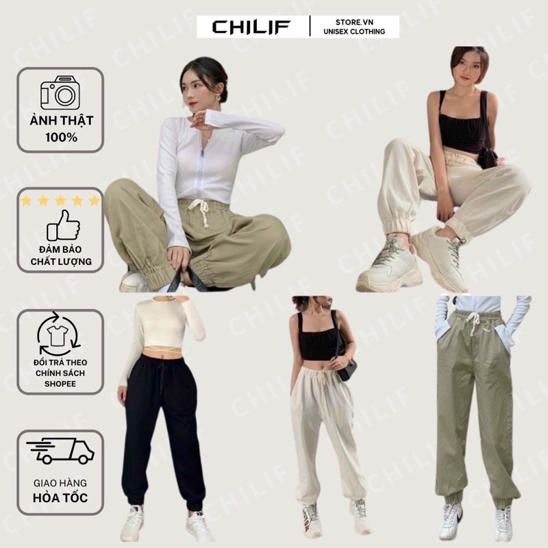 QUẦN Jogger Unisex Nam/Nữ chất kaki mềm cực đẹp màu chuẩn hình thât 100%