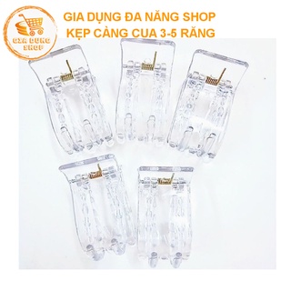 (Combo 3) Kẹp Tóc Càng Cua Trơn Chất Lượng, Kẹp 3 Răng - 5 Răng