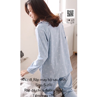RN218_Rập giấy may bộ đồ sau sinh nữ