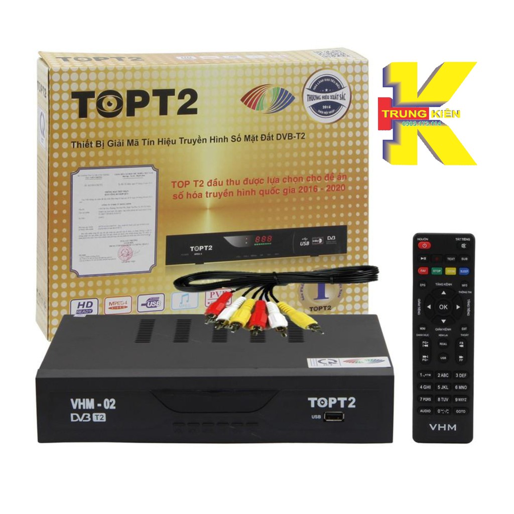 ĐẦU THU DVB T2 TOP T2 XEM TRUYỀN HÌNH MIỄN PHÍ