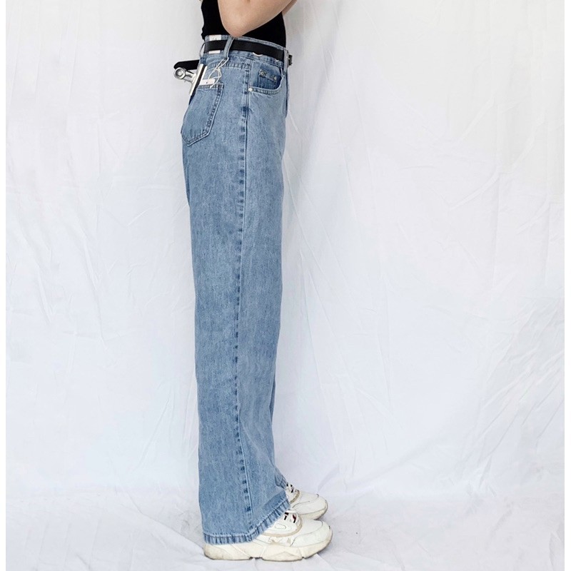 HÀNG CAO CẤP -  Quần Jeans nữ Quảng Châu Q1784ti dáng ống suông thụng rộng chất vải mềm  - Hàng Cao Cấp