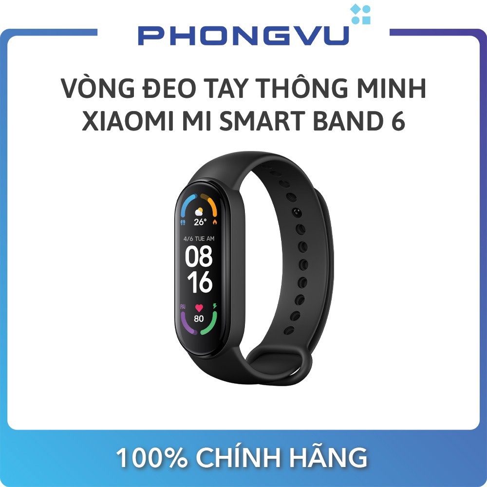 Vòng Đeo Tay Thông Minh Xiaomi Mi Smart Band 6 (Đen)