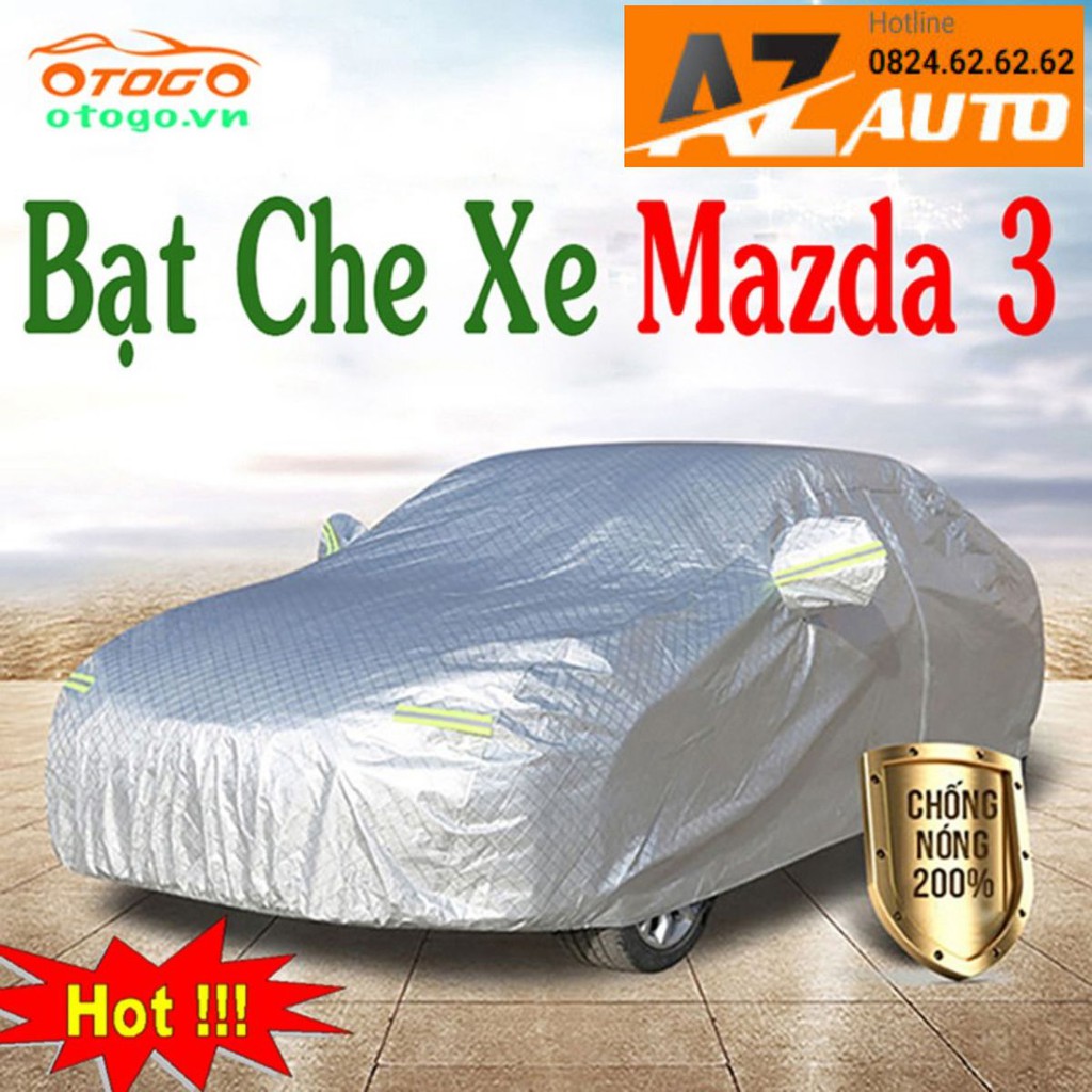 Bạt phủ xe hơi 3 lớp cho xe Mazda 3 hàng đẹp