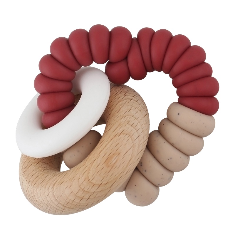 Đồ Chơi Vòng Tay Ngậm Mọc Răng Bằng Silicone Tiện Lợi Dành Cho Bé Sơ Sinh