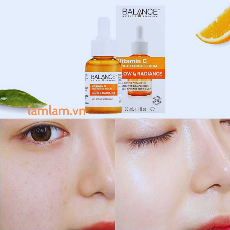Tinh Chất Balance Active Formula Vitamin C Sáng Da 30ml Vitamin C Brightening Serum Glow &amp; Radiance