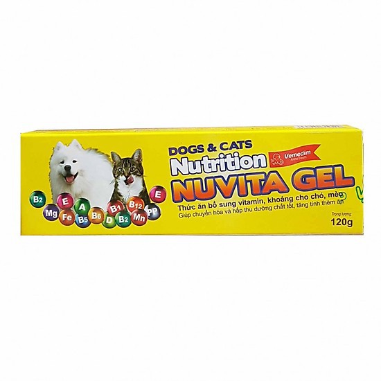 NUVITA GEL 120g  bổ sung vitamin, khoáng chất cho thú cưng