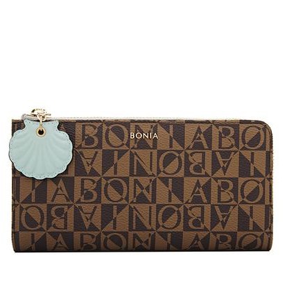 Ví cầm tay nữ phối họa tiết BONIA Monogram