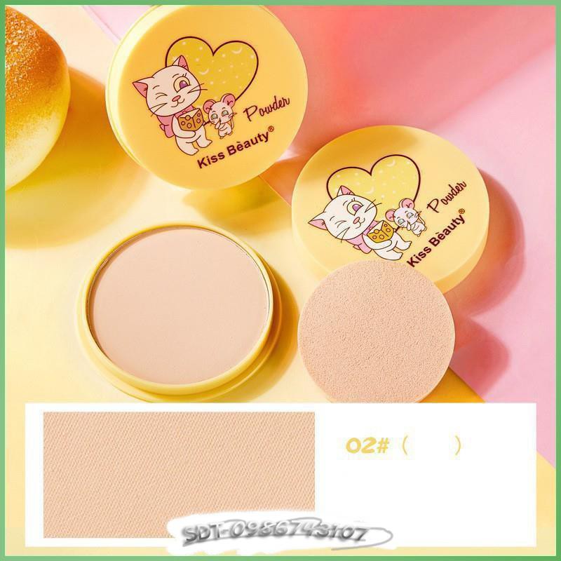 Phấn nén Kiss Beauty dưỡng ẩm che khuyết kiềm dầu SV | BigBuy360 - bigbuy360.vn