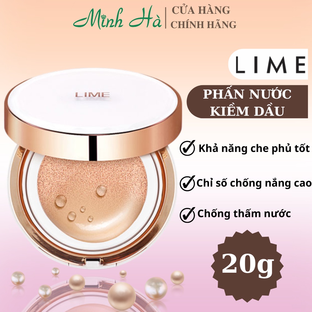 Phấn nước kiềm dầu Lime Real Cover Pink Cushion SPF50+ PA+++ 20g che phủ hoàn hảo