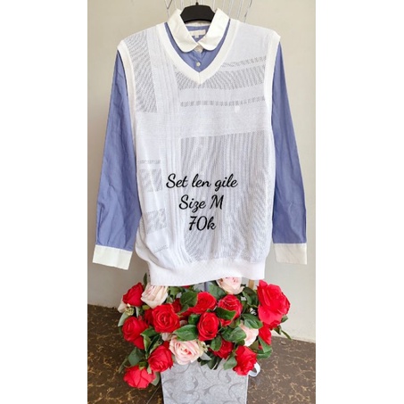 Set len gile mix sơ mi