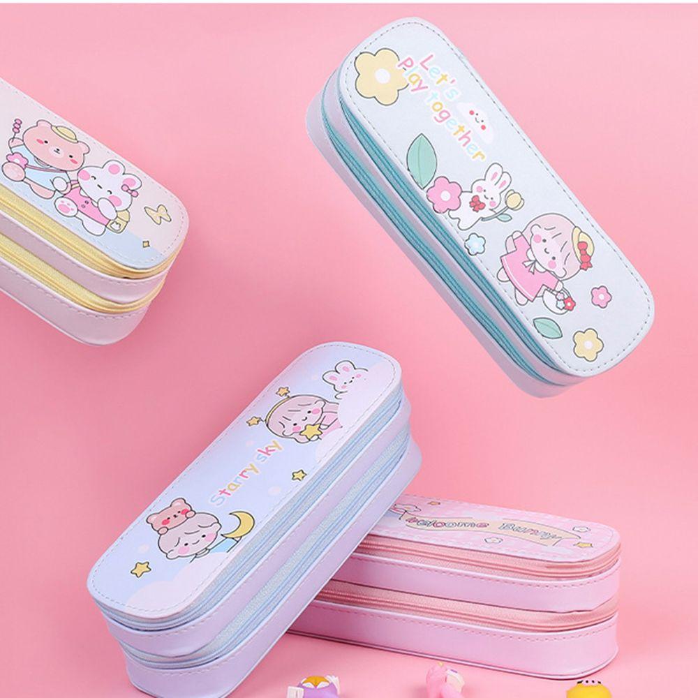 Túi Đựng Bút Chì / Đồ Dùng Học Tập Có Khóa Kéo Sức Chứa Lớn Tiện Dụng