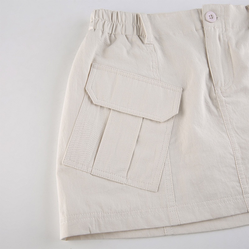 Chân Váy Jeans Ngắn Phối Túi Thời Trang Hàn Quốc Cho Nữ