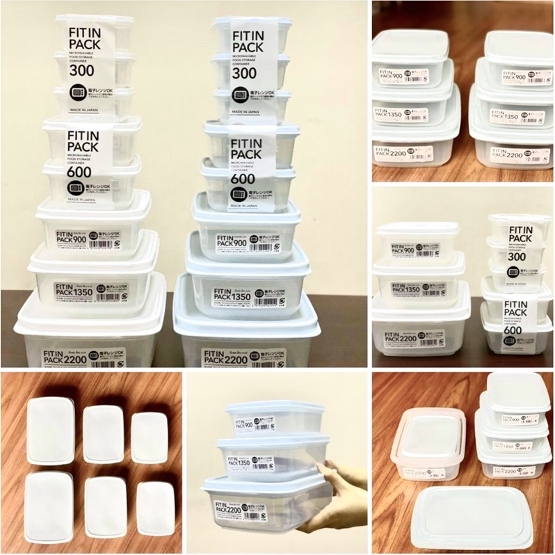 Nguyên set 11 hộp trữ thức ăn Fitin Pack nhiều size (Hàng nội địa Nhật)