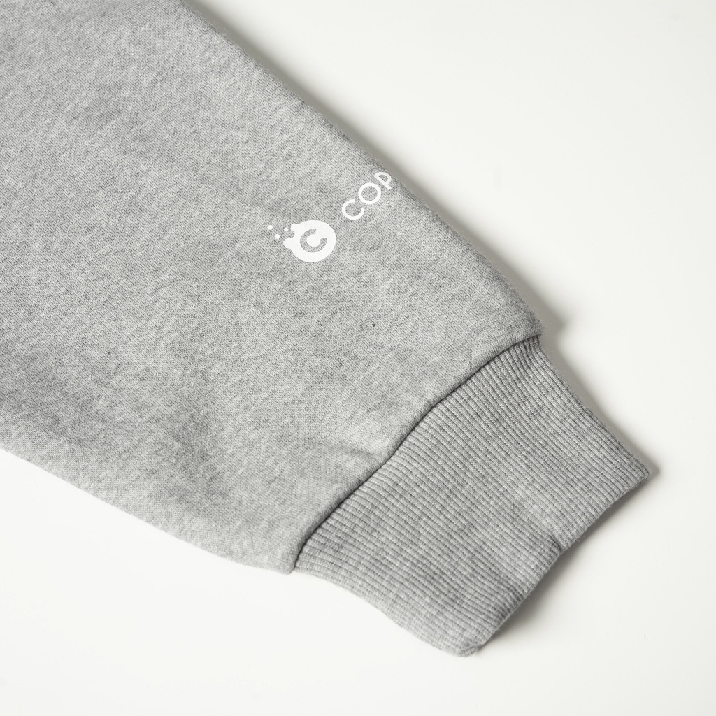 Áo Khoác Hoodie Outerity Mini Signature / Màu xám gân Nỉ bông ORP213