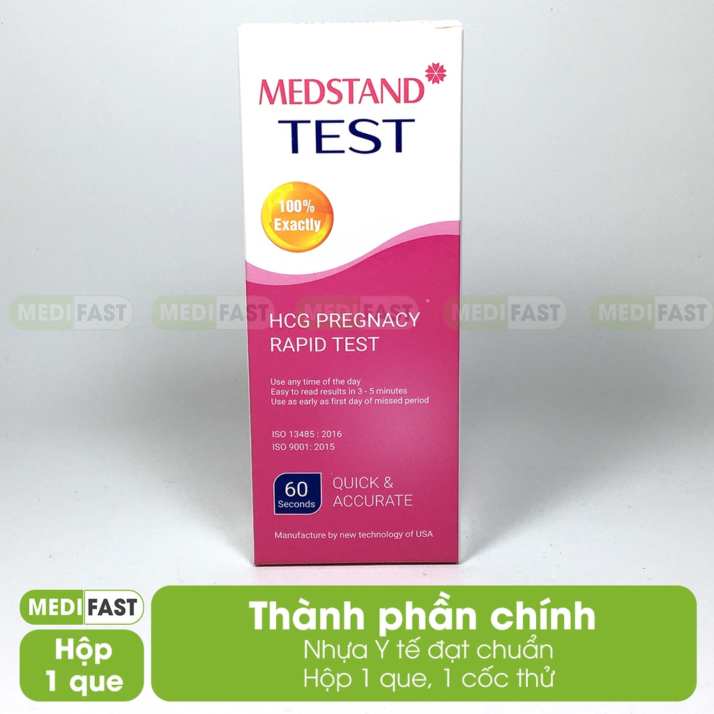 Que thử thai Medstand Test - Nhanh - Chính xác Thử Thai Sau 7 Ngày Quan Hệ Độ Nhậy Cao - Tiện lợi