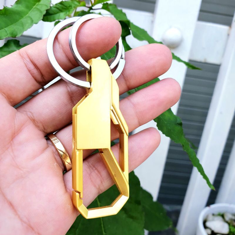 Móc khóa xe máy ô tô đẹp chất liệu inox chốt cài lưng quần thời trang