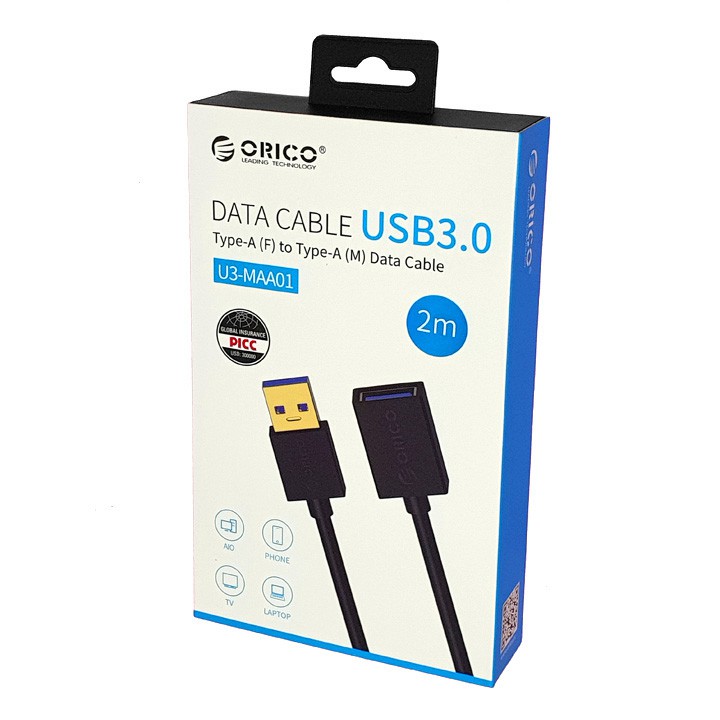 Cáp USB 3.0 nối dài Orico U3-MAA01 1-1.5-2-3m PK03