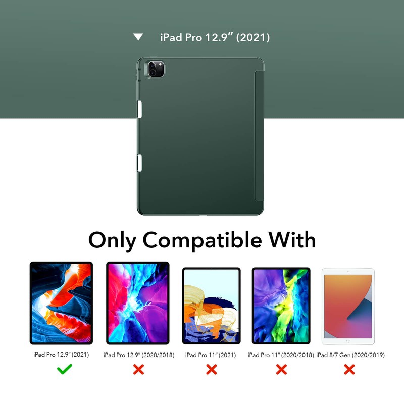 Bao Da Dành Cho iPad Pro 12.9 inch M1/ M2 2021 ESR Rebound Pencil Case- Hàng Chính Hãng