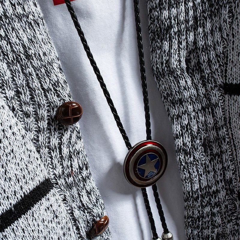 Áo khoác cardigan dệt kim kẻ sọc caro trẻ trung thời trang thu đông phong cách Hàn Quốc cho nam