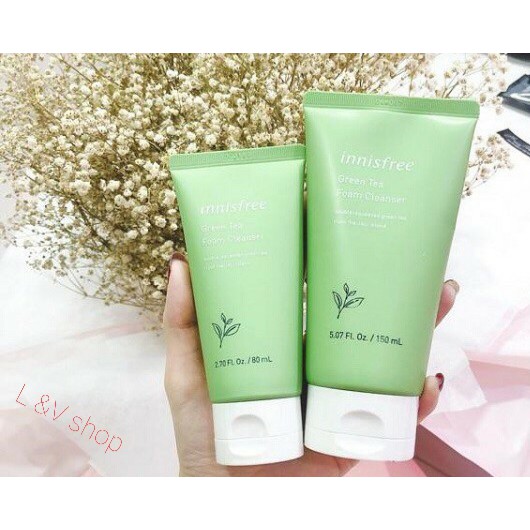 [L&amp;V] COMBO Nước Tẩy Trang Trà Xanh INNISFREE 300ML và Sữa Rửa Mặt Trà Xanh INNISFREE 150ML