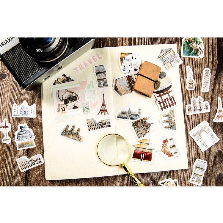 Hộp 45 sticker trang trí planner scrapbook M3