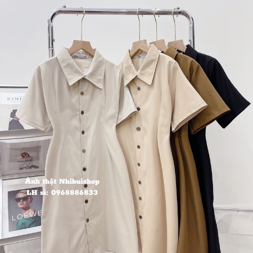 Váy sơ mi chữ A chun sau CEN FASHION