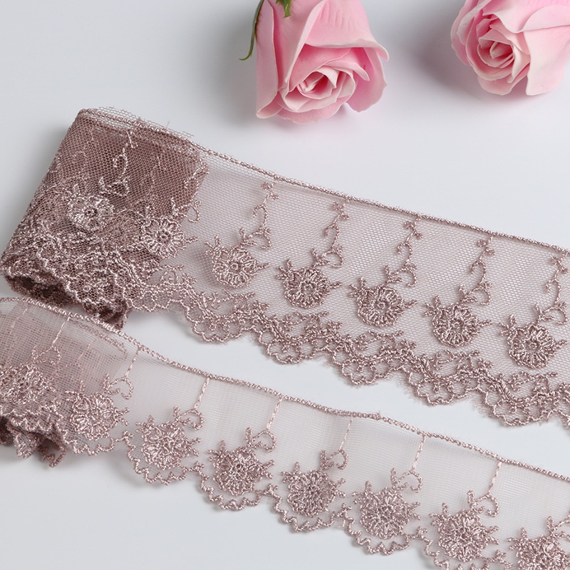 1 Mét Vải Ren Lưới Viền Thêu Thủ Công 4-7cm