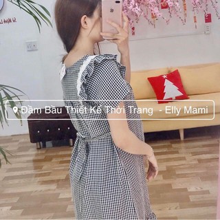 Váy bầu kẻ tay lỡ V35
