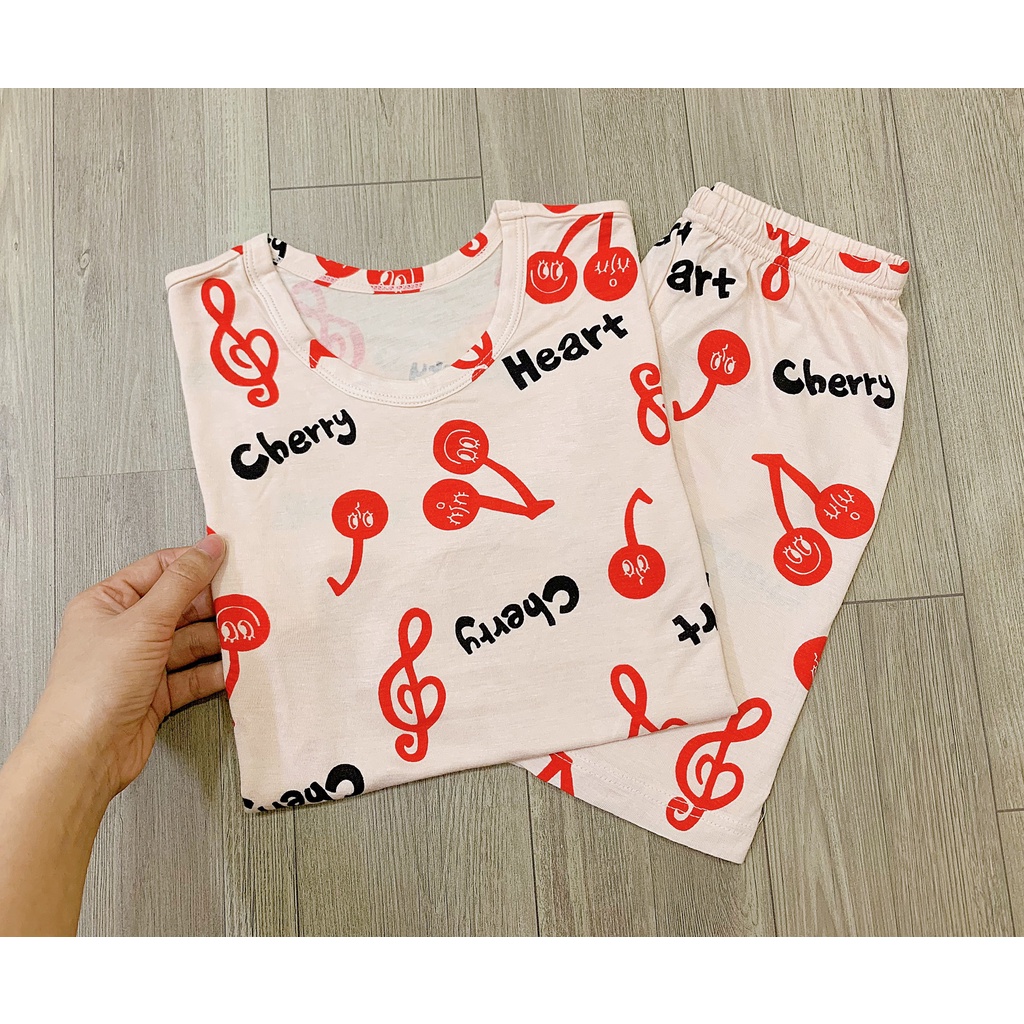 Bộ thun ngắn bé gái Bigbaby, chất thun mềm thoáng mát xuất xuất Hàn uni friend/moimoi cho bé 11-40KG