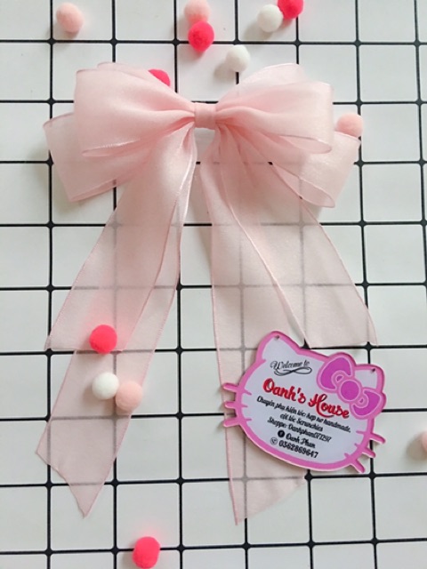 Kẹp nơ voan cao cấp