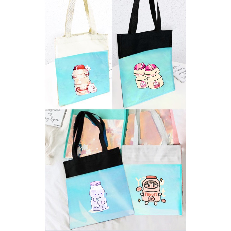 Túi tote hologram yakult TTH30 tote dễ thương hoạt hình idol thần tượng