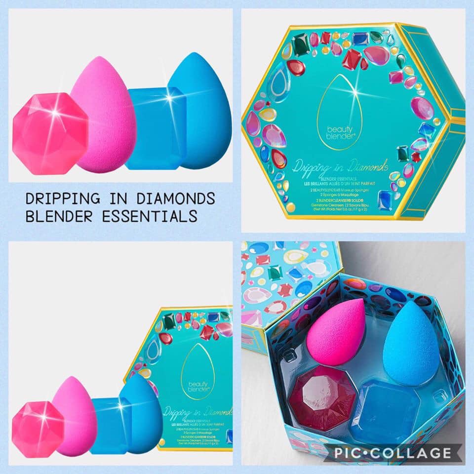 SET BÔNG MÚT TRANG ĐIỂM BEAUTY BLENDER DRIPPING IN DIAMONDS CHÍNH HÃNG - 5413