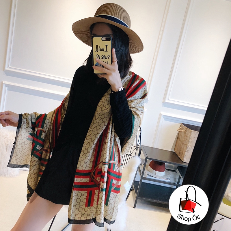(HOT) Khăn lụa dài cao cấp mẫu mới nhất hoa tiết thời trang