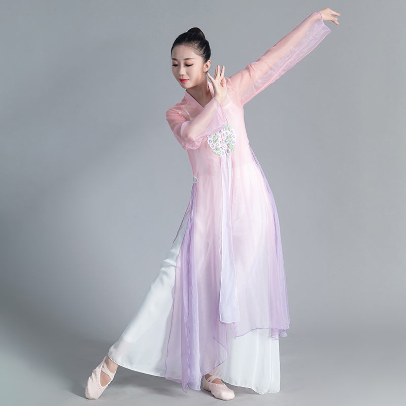 Bộ Trang Phục Biểu Diễn Múa Quạt Ba Mảnh 08.04 Phong Cách Cổ Điển Cho Nữ