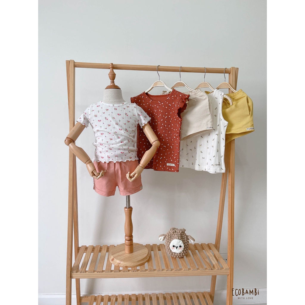 Quần shorts linen bé gái Ecobambi