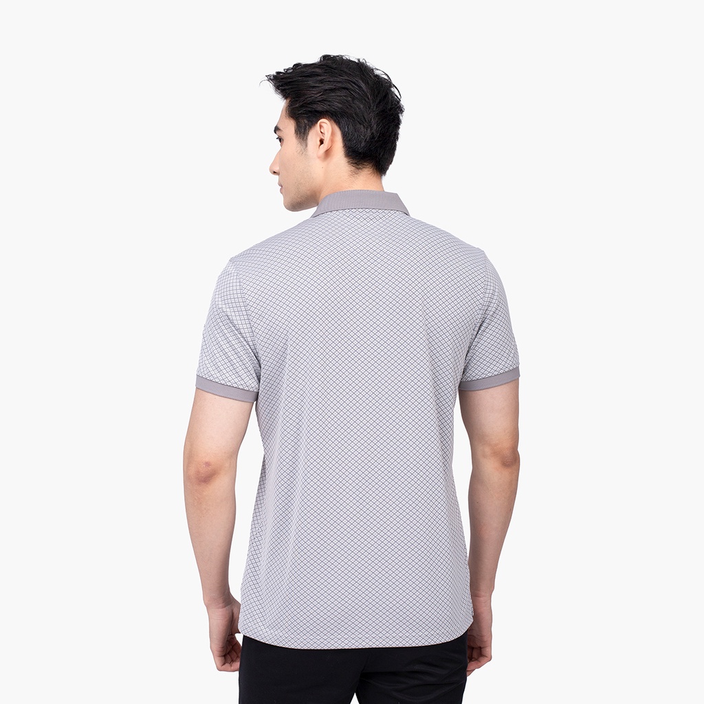 Áo polo nam ngắn tay ARISTINO phom Regular fit, thiết kế khỏe khoắn, họa tiết dệt ô tinh tế, nhã nhặn - APS021S2