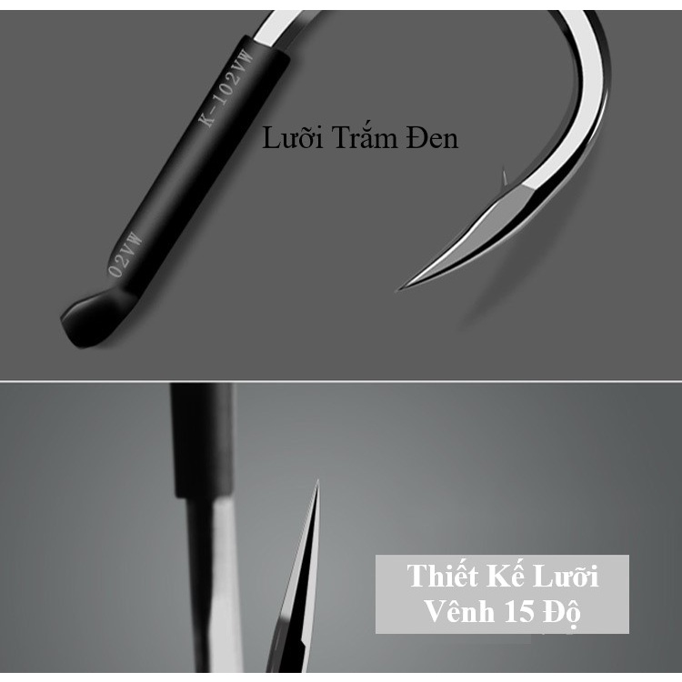 Lưỡi câu đài săn hàng câu trắm đen trắm trắng trắm cỏ chép Made in Japan super sharp