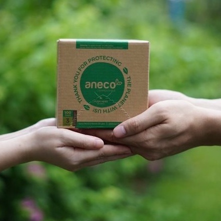 Hộp túi rác cuộn ANECO 11.35 lít, Phân hủy sinh học - Không nhựa 100% - Bảo vệ môi trường