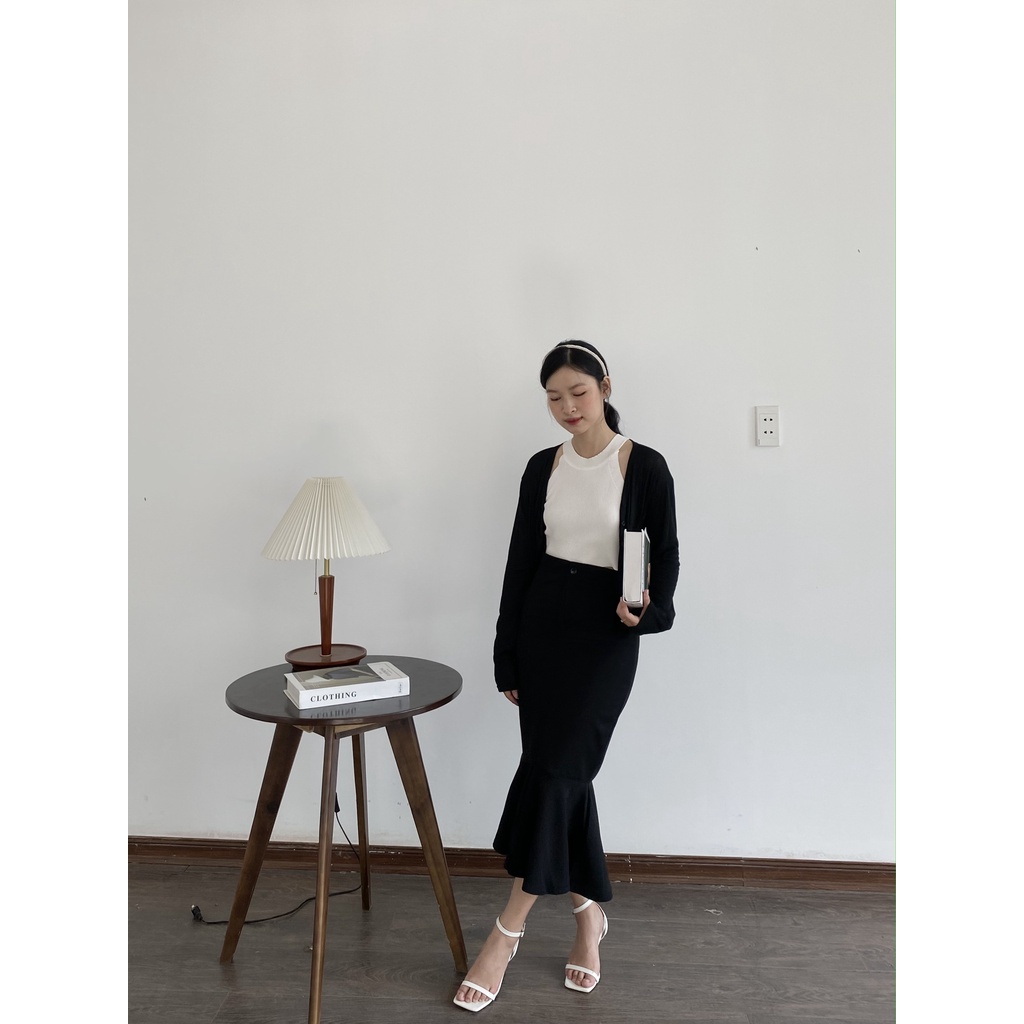 CHÂN VÁY ĐUÔI CÁ DÁNG DÀI QUA GỐI CÔNG SỞ | lim.studio