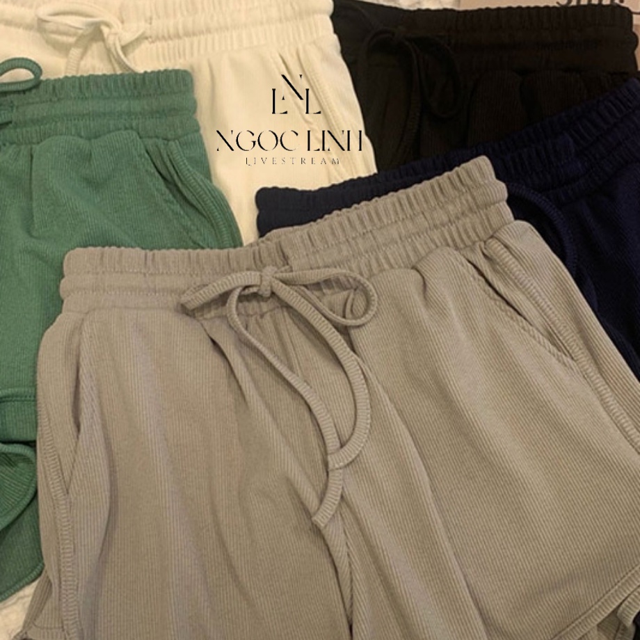 Quần đùi nữ, quần short nữ, sooc thun tăm cạp chun mặc nhà, quần đùi nữ mặc ngủ cho nữ | BigBuy360 - bigbuy360.vn