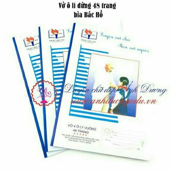 Vở Ánh Dương 4 ô li bìa Bác Hồ