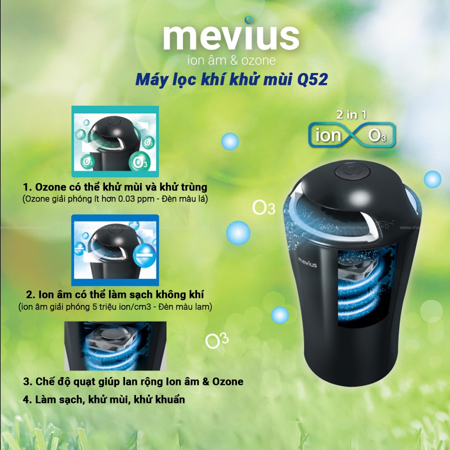 [Mã BMBAU300 giảm 10% đơn 499K] Máy Lọc Không Khí Khử Mùi AIRQ Mevius Plus Q521 Màu Đen Nhập Khẩu Chính Hãng