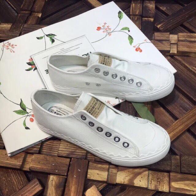 Giày thể thao, Giày sneaker vải nữ ko dây - 161 nhập xịn