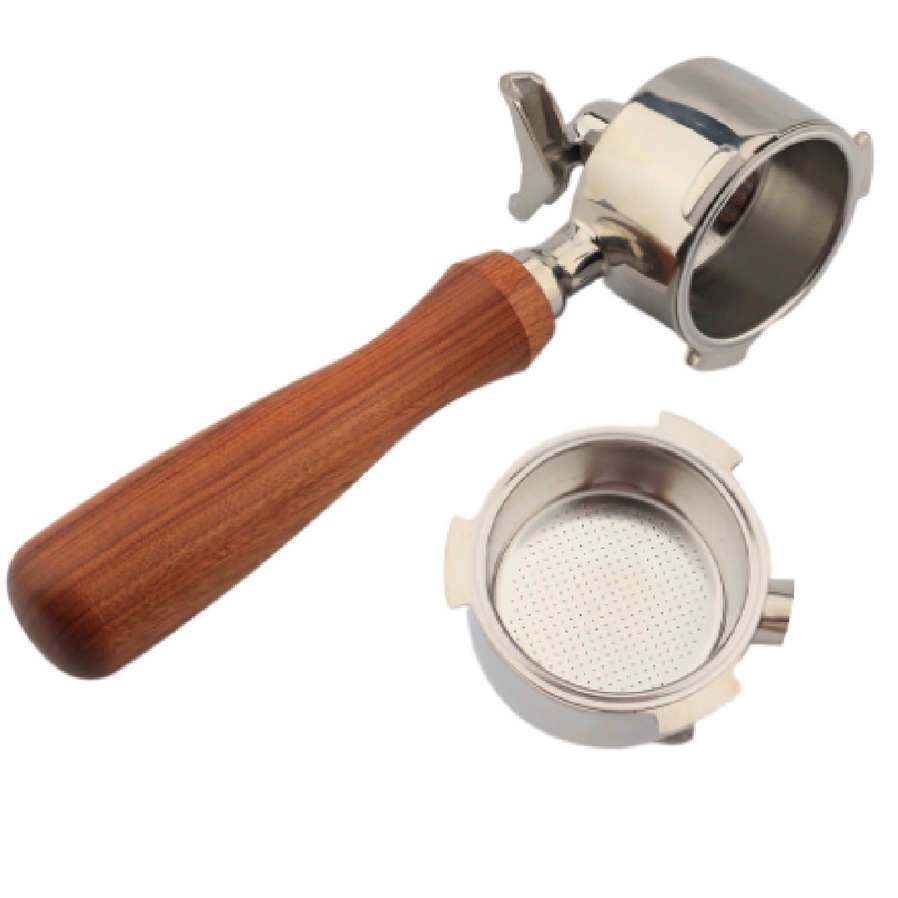 Tay cầm máy pha Espresso Size 51mm 3 tai không đáy cho máy Delonghi