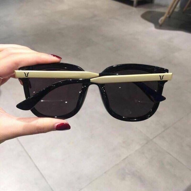 Kính mát nam nữ HAVU râm đi biển đẹp thời trang chống bụi không độ bảo vệ mắt màu đen [HOT]