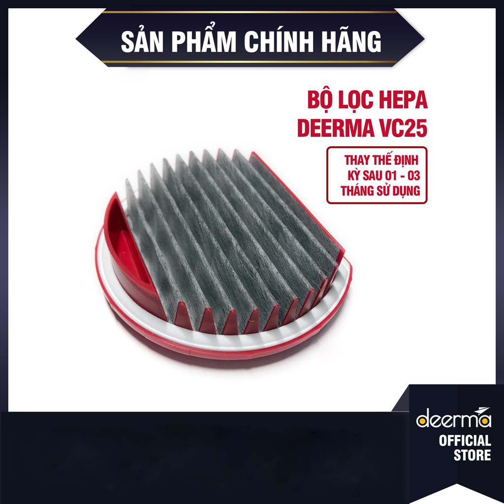 Bộ lọc Hepa thay thế cho máy hút bụi Deerma VC25 (Sản phẩm gốc, chất lượng cao)