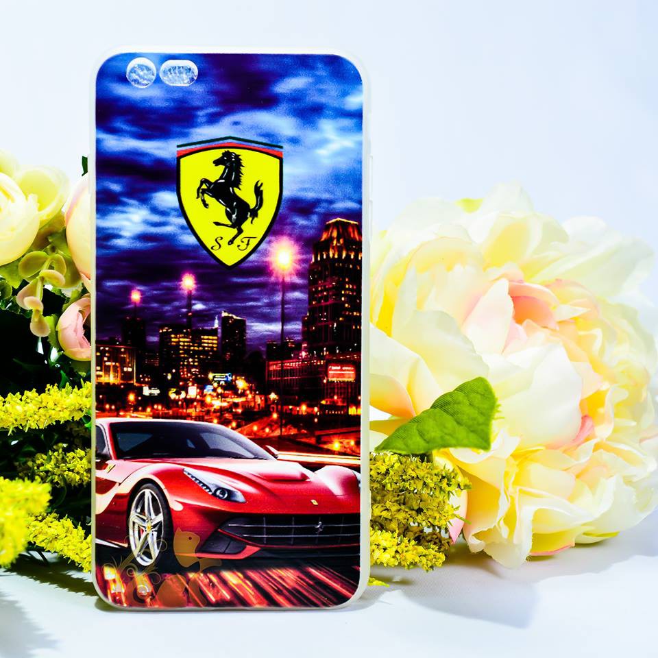 Ốp lưng 4D juice - xe sang Ferrari  cho Iphone