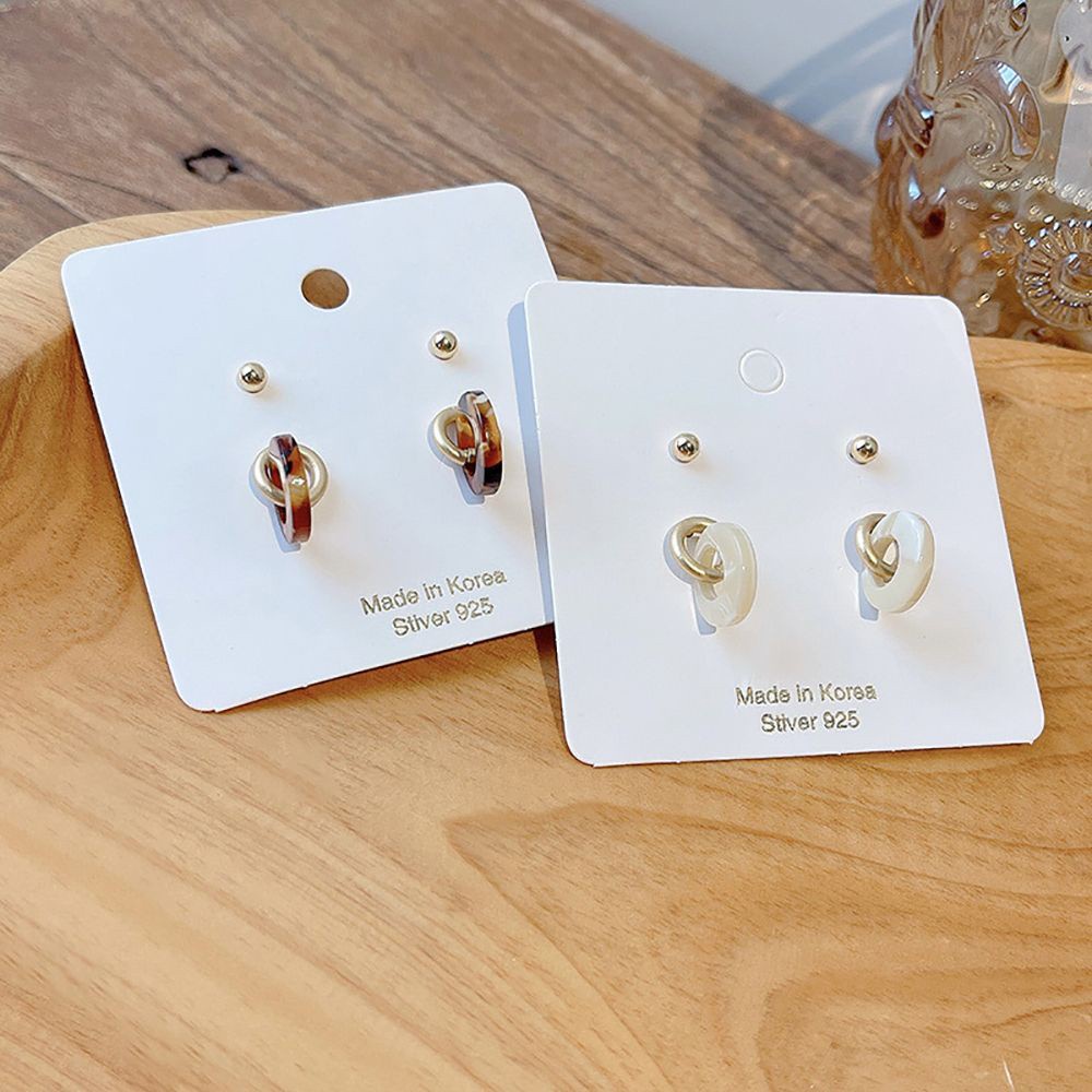 Khuyên Tai Tròn Bằng Hợp Kim Acrylic Nhiều Màu Tinh Tế Thời Trang Hàn Quốc Cho Nữ